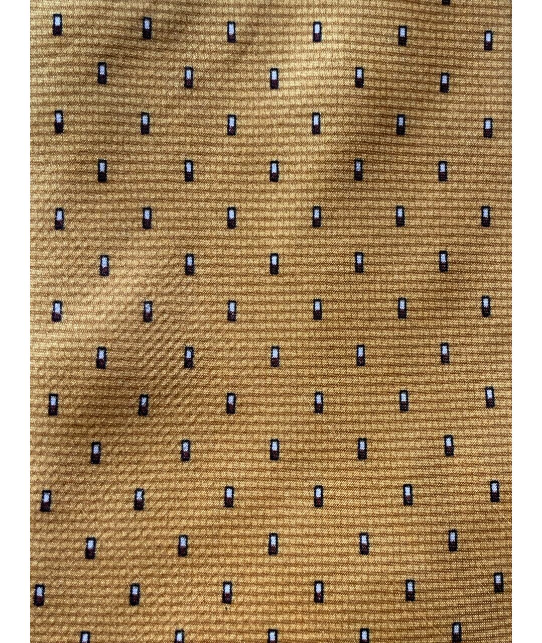 YVES SAINT LAURENT VINTAGE Золотой шелковый галстук, фото 4