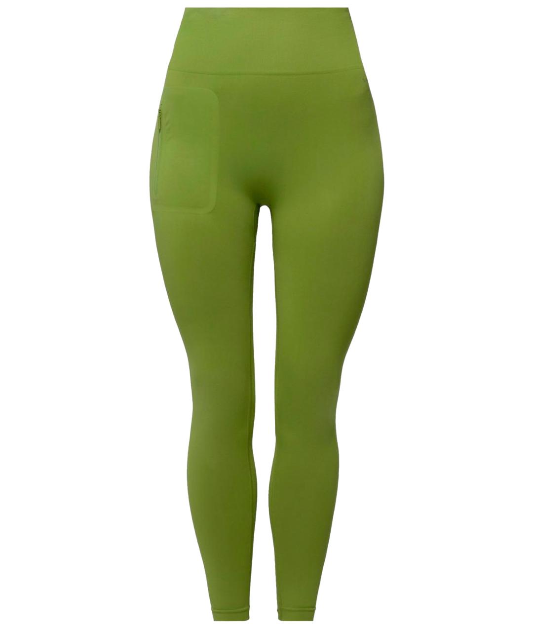 MAX MARA Зеленые полиамидовые спортивные брюки и шорты, фото 1