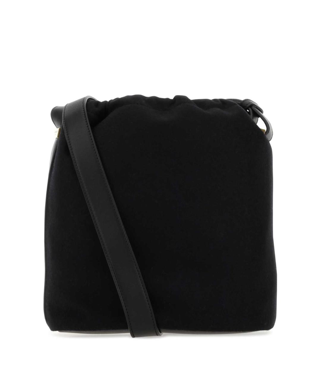 SAINT LAURENT Черная шерстяная сумка на плечо, фото 3