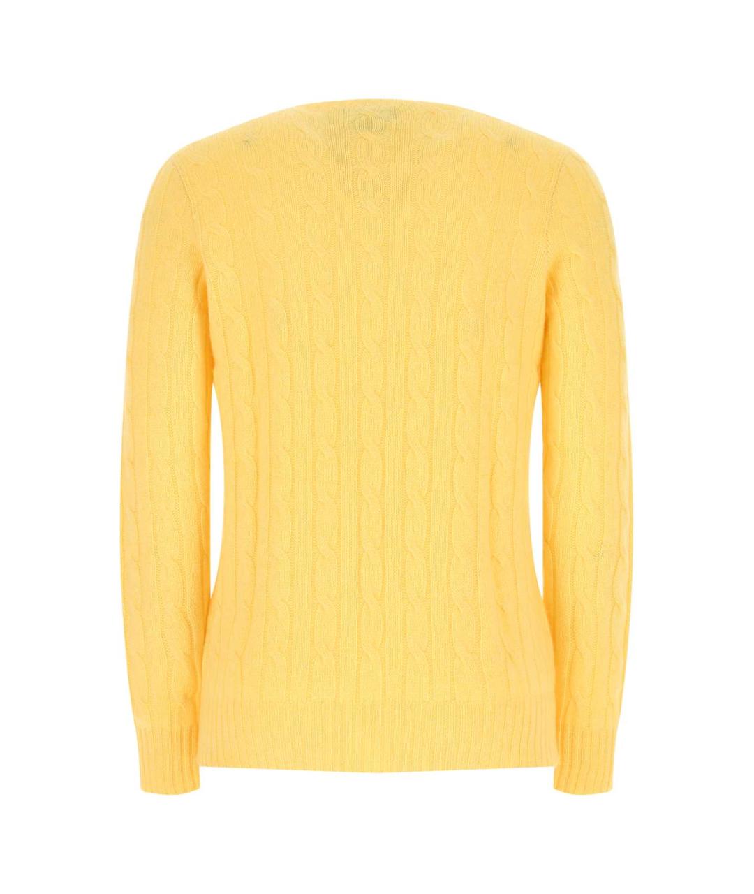 POLO RALPH LAUREN Желтый кашемировый джемпер / свитер, фото 2