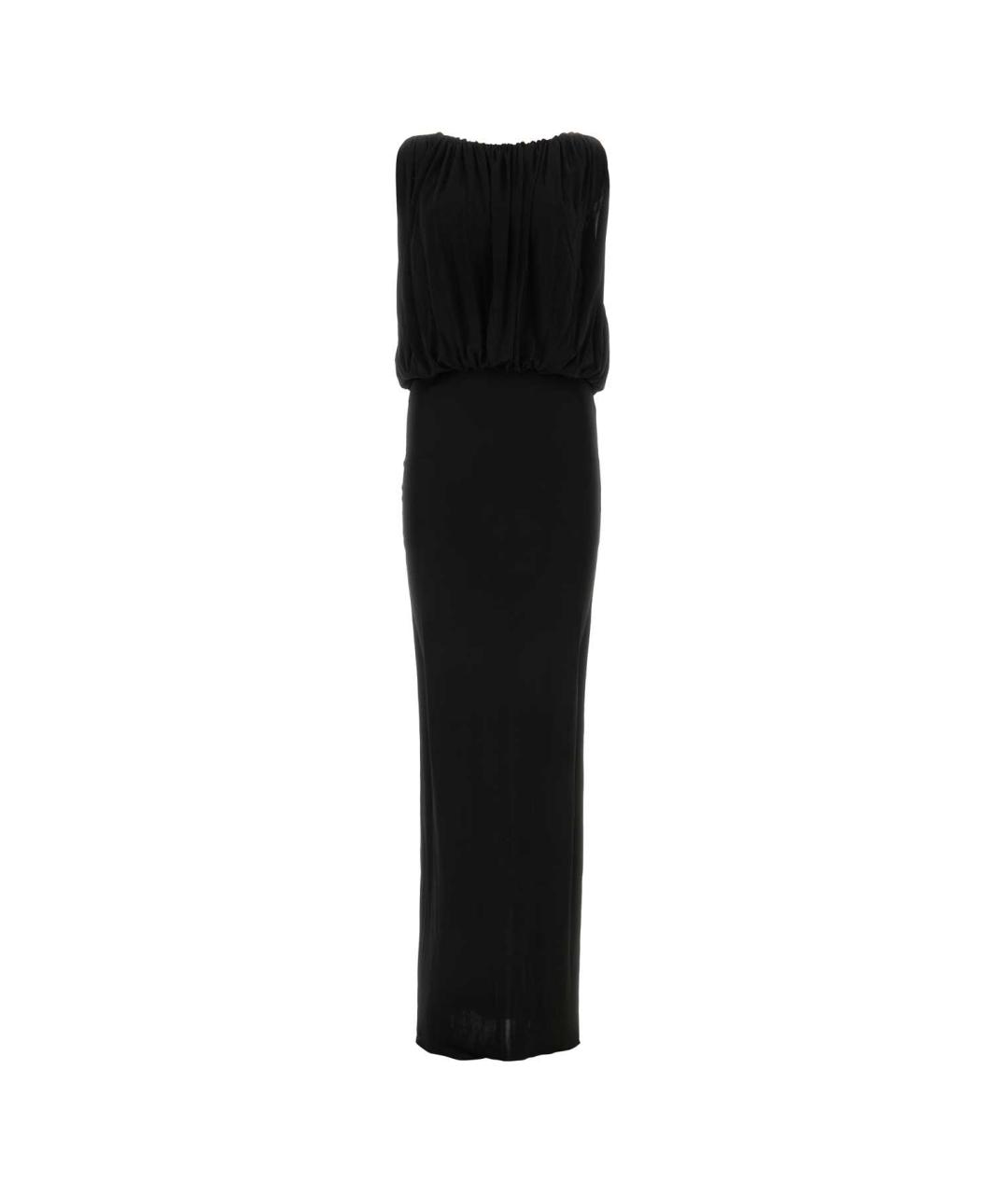 SAINT LAURENT Черное вискозное вечернее платье, фото 1