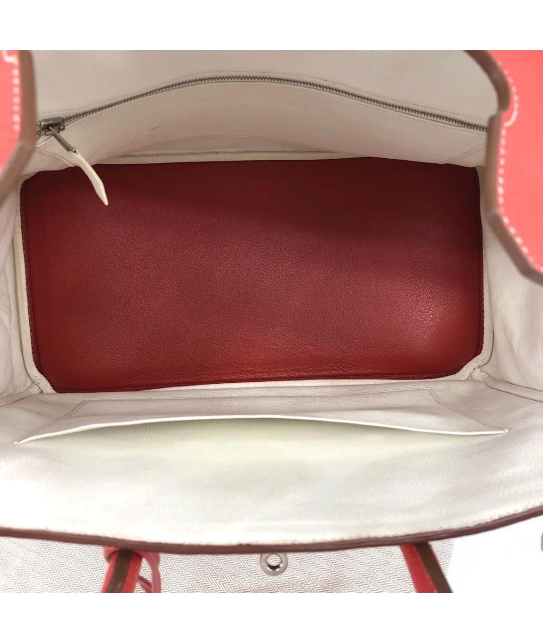 HERMES PRE-OWNED Красная кожаная сумка с короткими ручками, фото 7