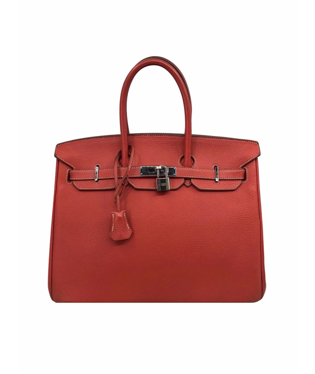 HERMES PRE-OWNED Красная кожаная сумка с короткими ручками, фото 1