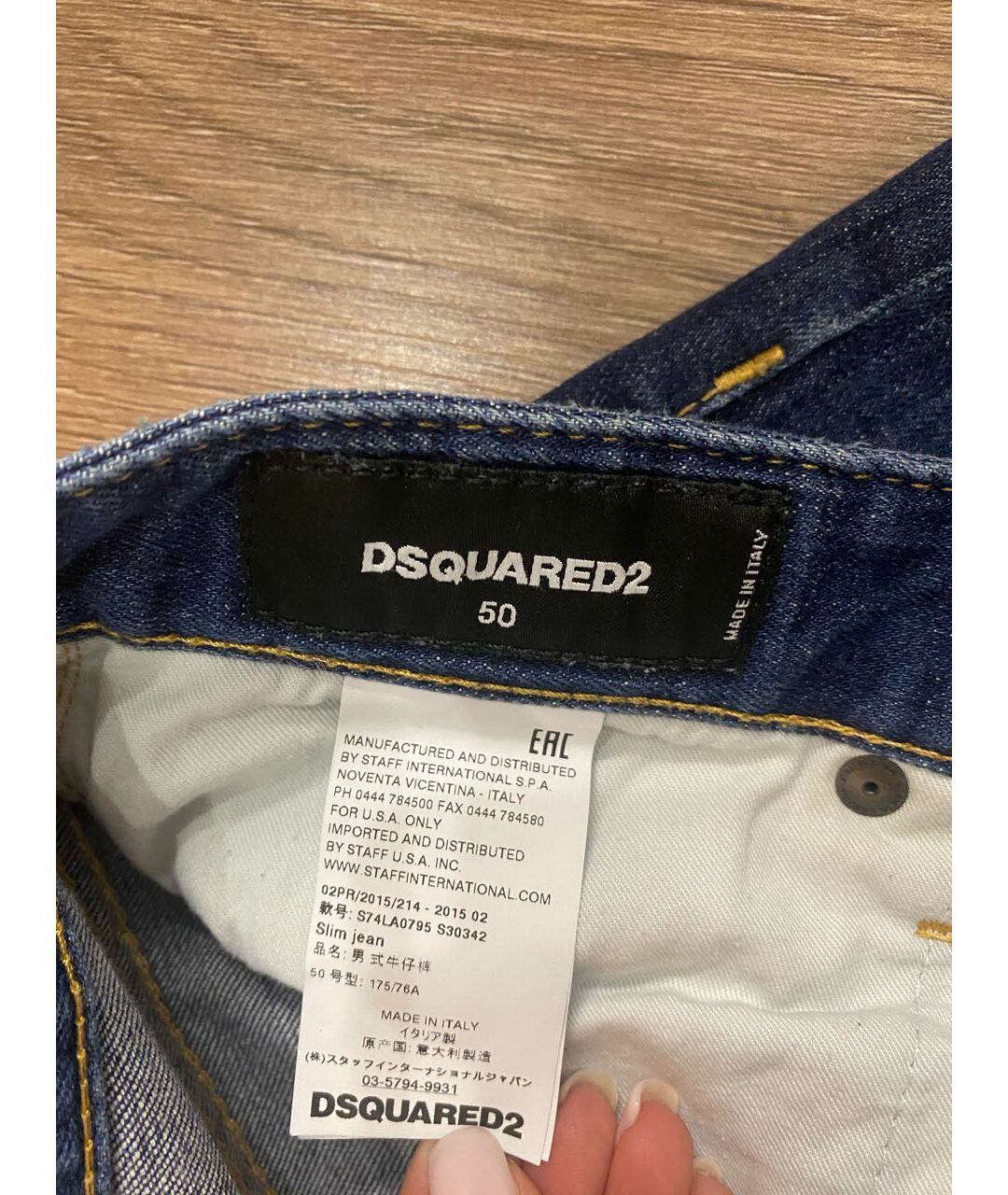 DSQUARED2 Синие хлопковые джинсы скинни, фото 4