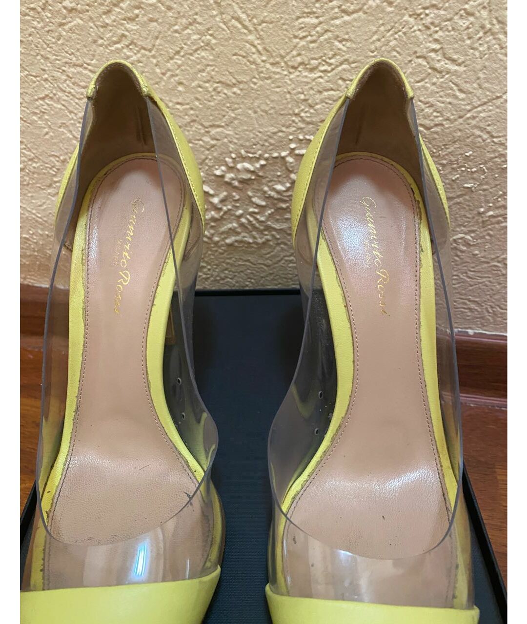 GIANVITO ROSSI Желтые кожаные туфли, фото 3