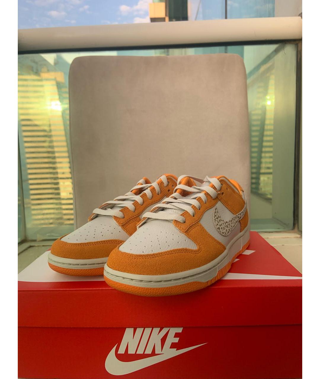 NIKE Оранжевое замшевые кроссовки, фото 3