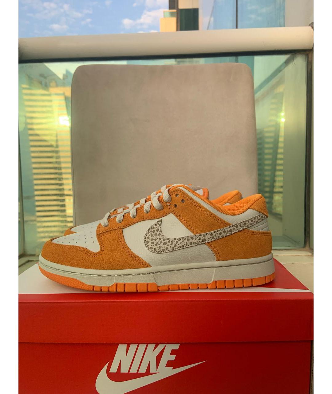 NIKE Оранжевое замшевые кроссовки, фото 2