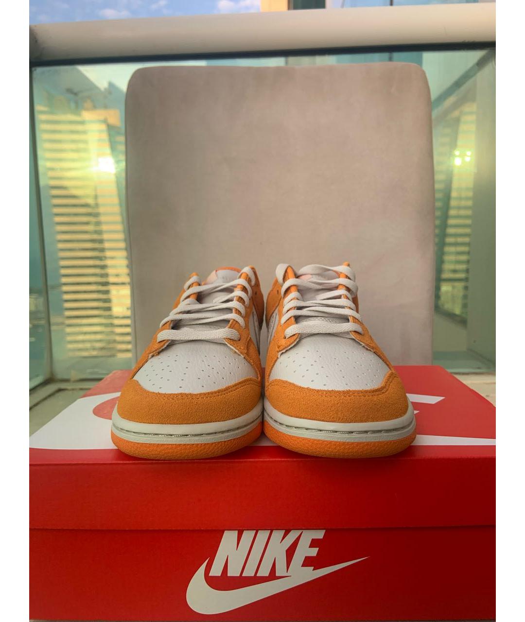 NIKE Оранжевое замшевые кроссовки, фото 4