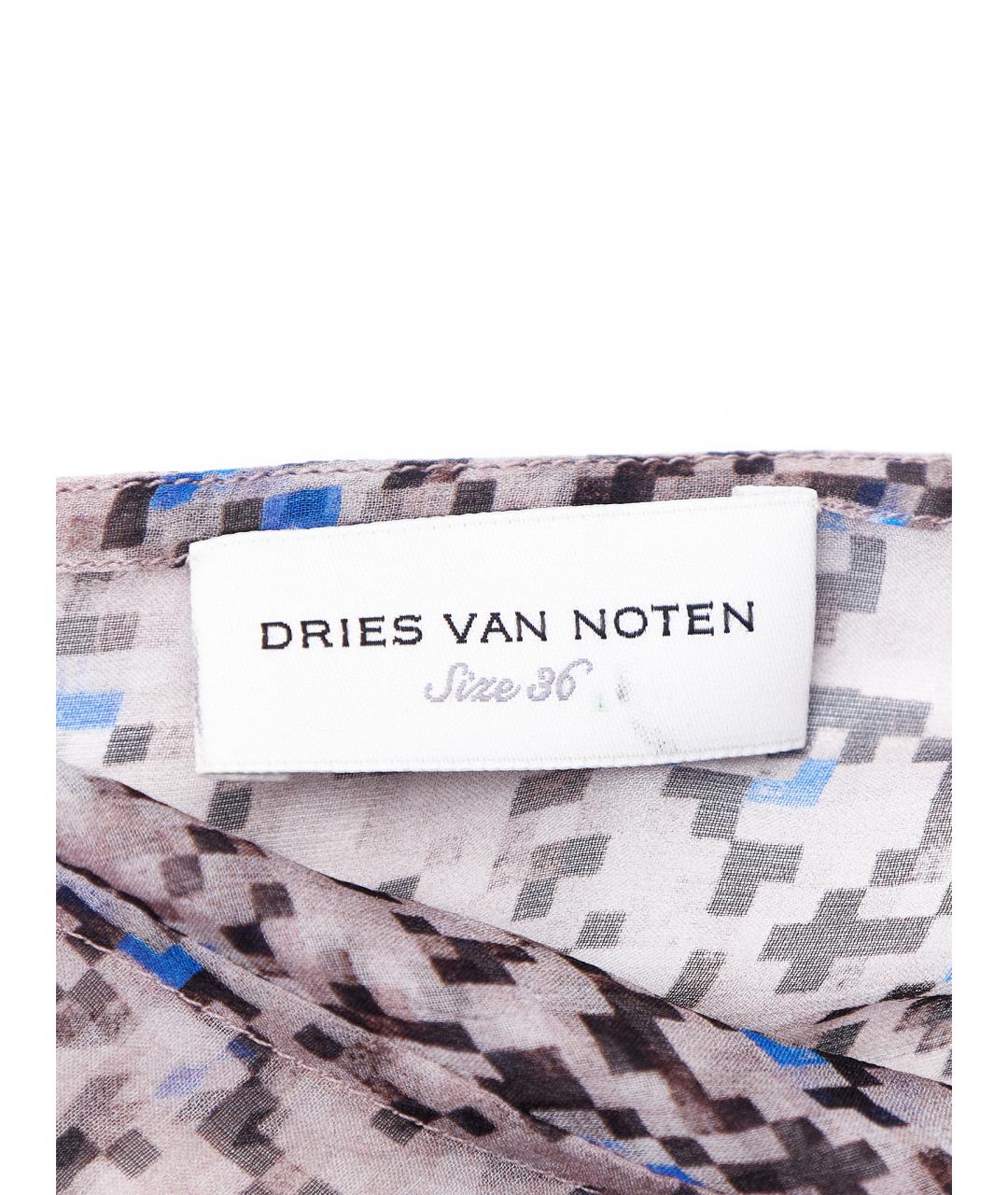 DRIES VAN NOTEN Мульти шелковое повседневное платье, фото 4