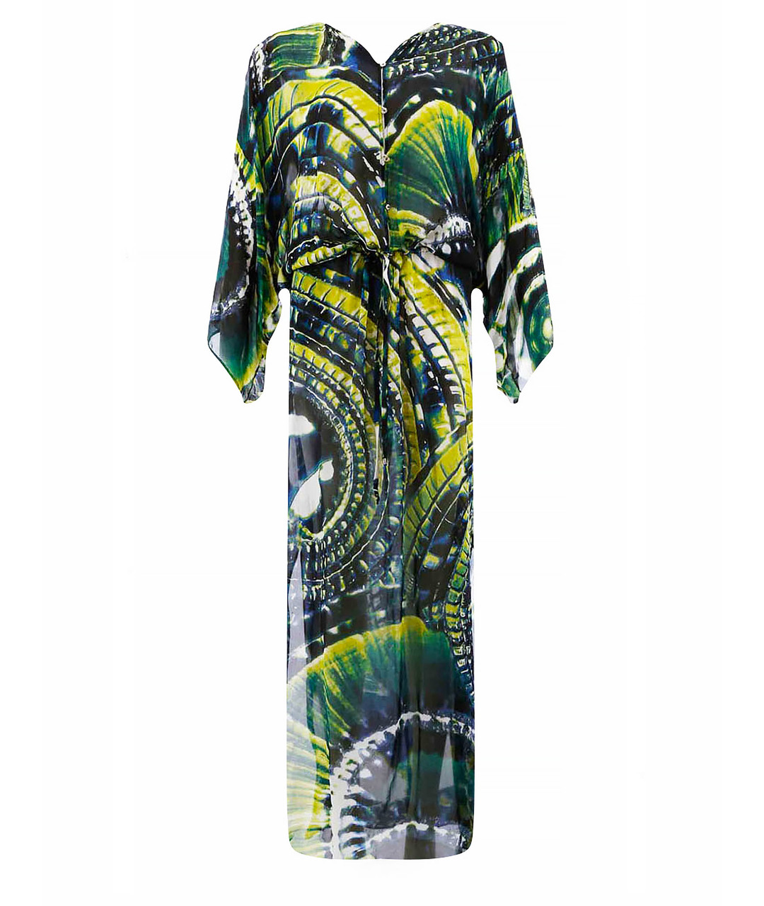 ROBERTO CAVALLI Зеленые шелковое платье, фото 1