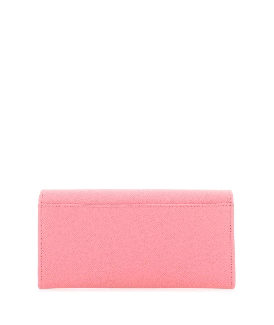 DOLCE&GABBANA Розовый кожаный кошелек, фото 3