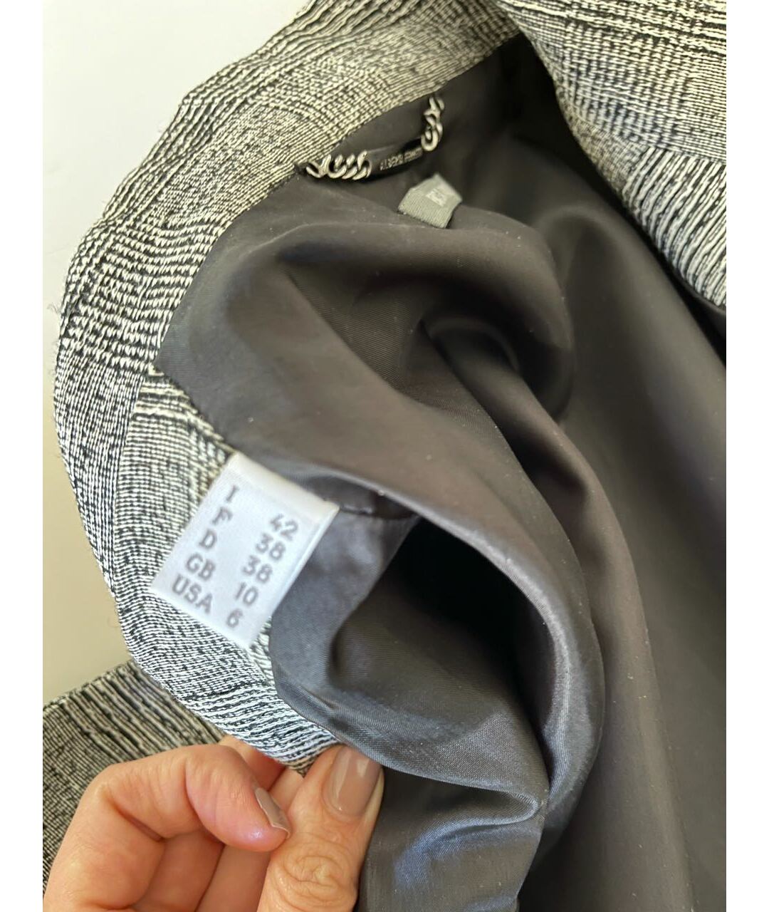 ALBERTA FERRETTI Серый шелковый жакет/пиджак, фото 3