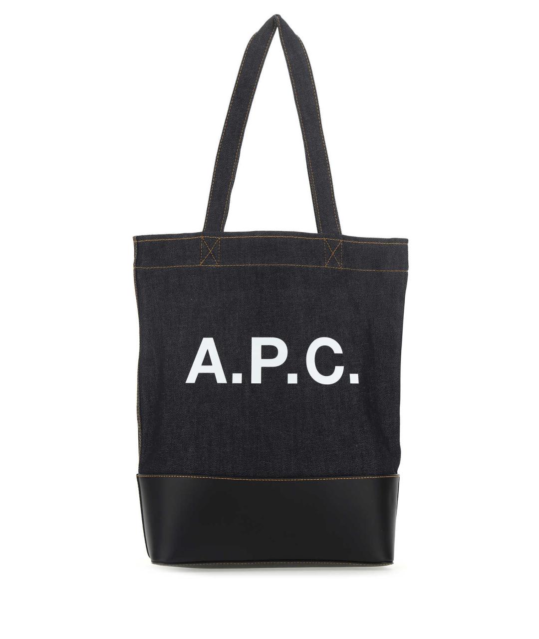 A.P.C. Темно-синяя сумка тоут, фото 1