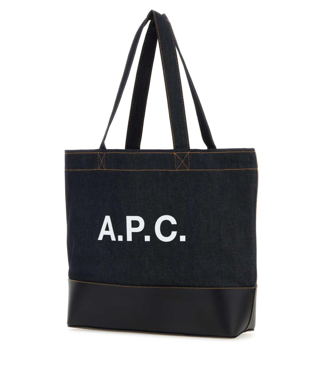 A.P.C. Темно-синяя сумка тоут, фото 2