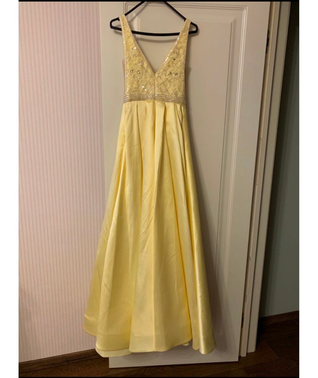 SHERRI HILL Желтое полиэстеровое вечернее платье, фото 7
