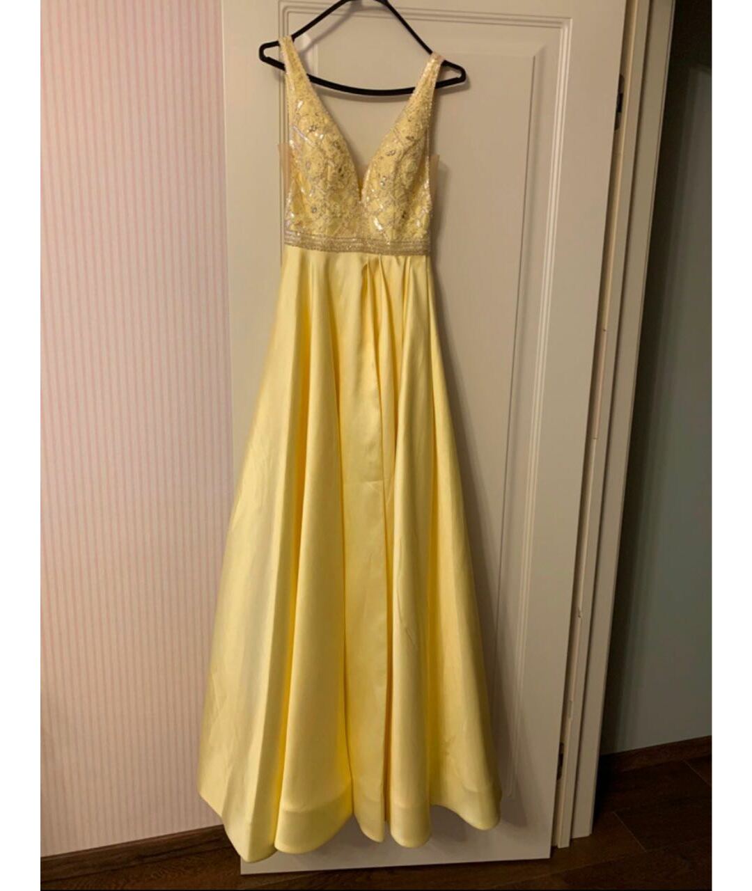 SHERRI HILL Желтое полиэстеровое вечернее платье, фото 9