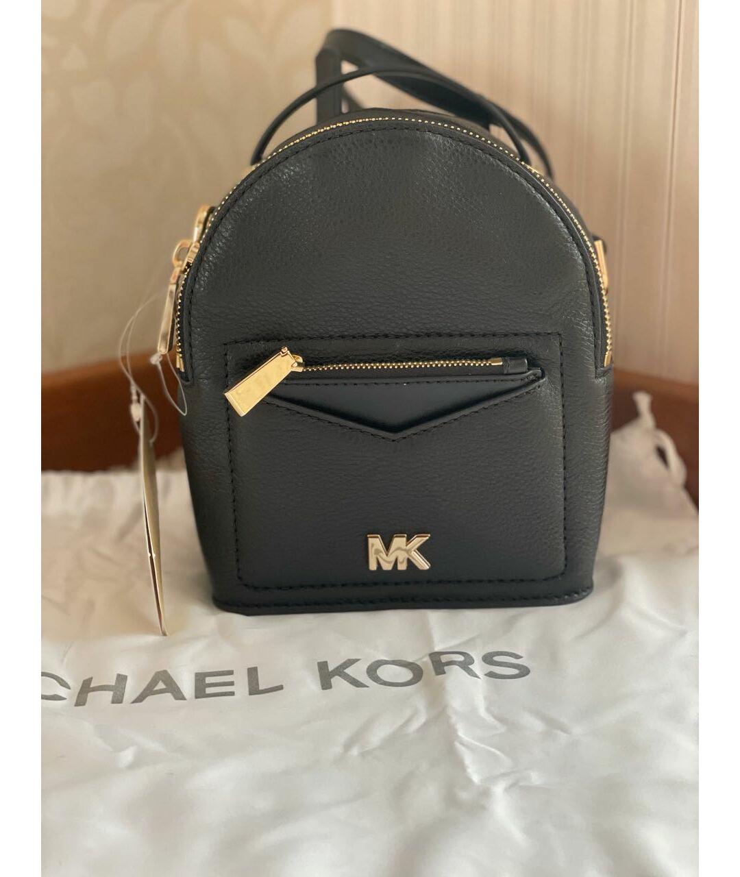 MICHAEL MICHAEL KORS Черный кожаный рюкзак, фото 9