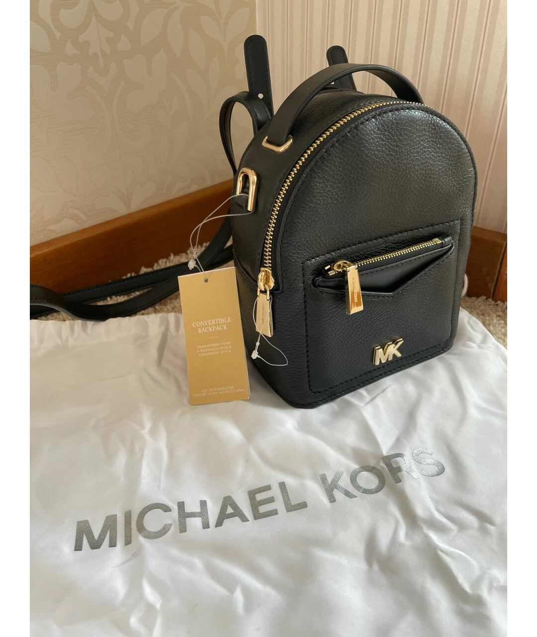 MICHAEL MICHAEL KORS Черный кожаный рюкзак, фото 2
