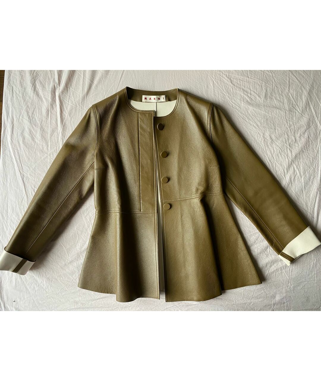 MARNI Коричневый кожаный жакет/пиджак, фото 9