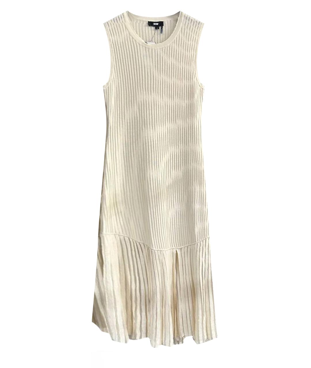 DKNY Бежевое полиэстеровое повседневное платье, фото 1