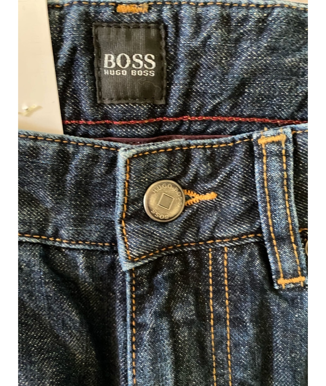 HUGO BOSS Синие хлопко-эластановые прямые джинсы, фото 4