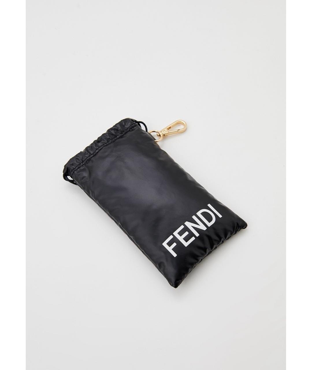 FENDI Черные пластиковые солнцезащитные очки, фото 4