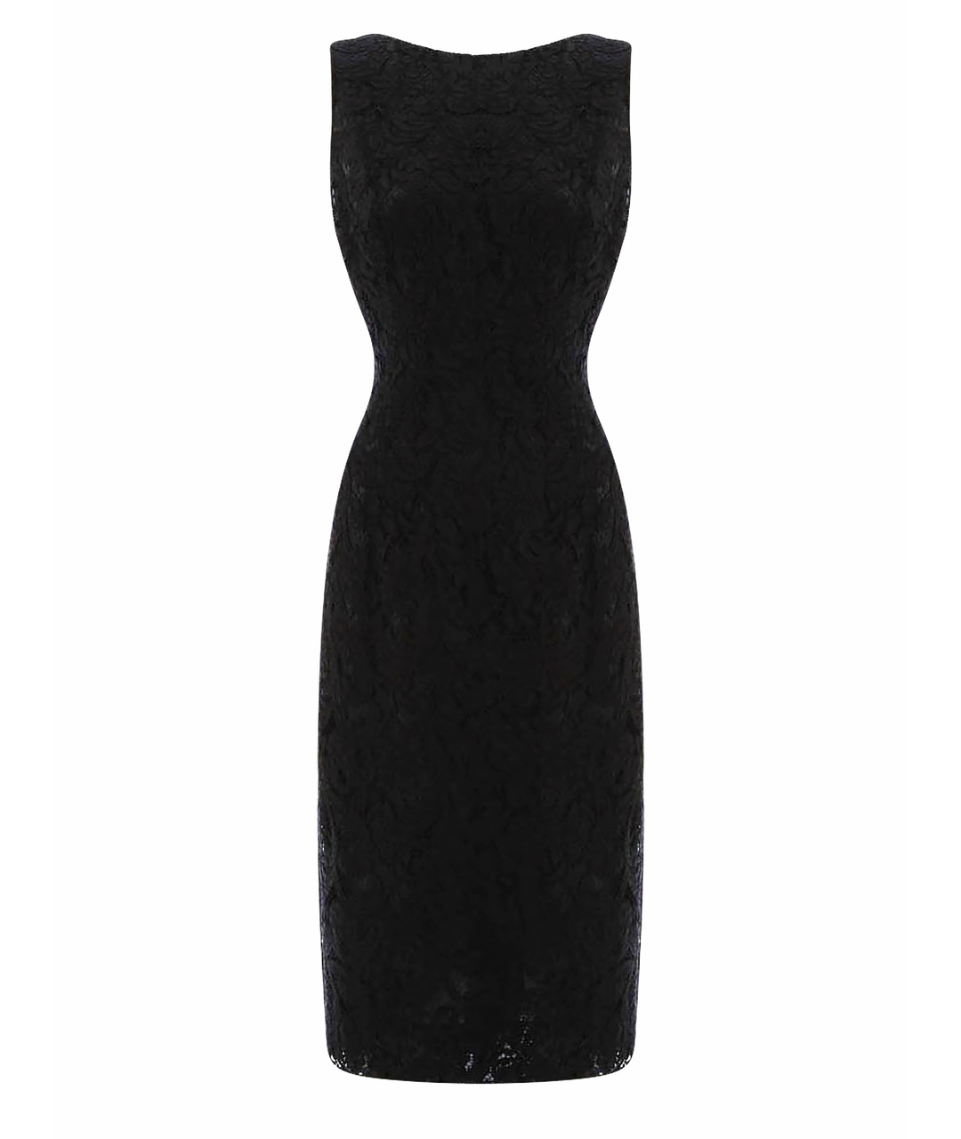 PRADA Черное кружевное коктейльное платье, фото 1