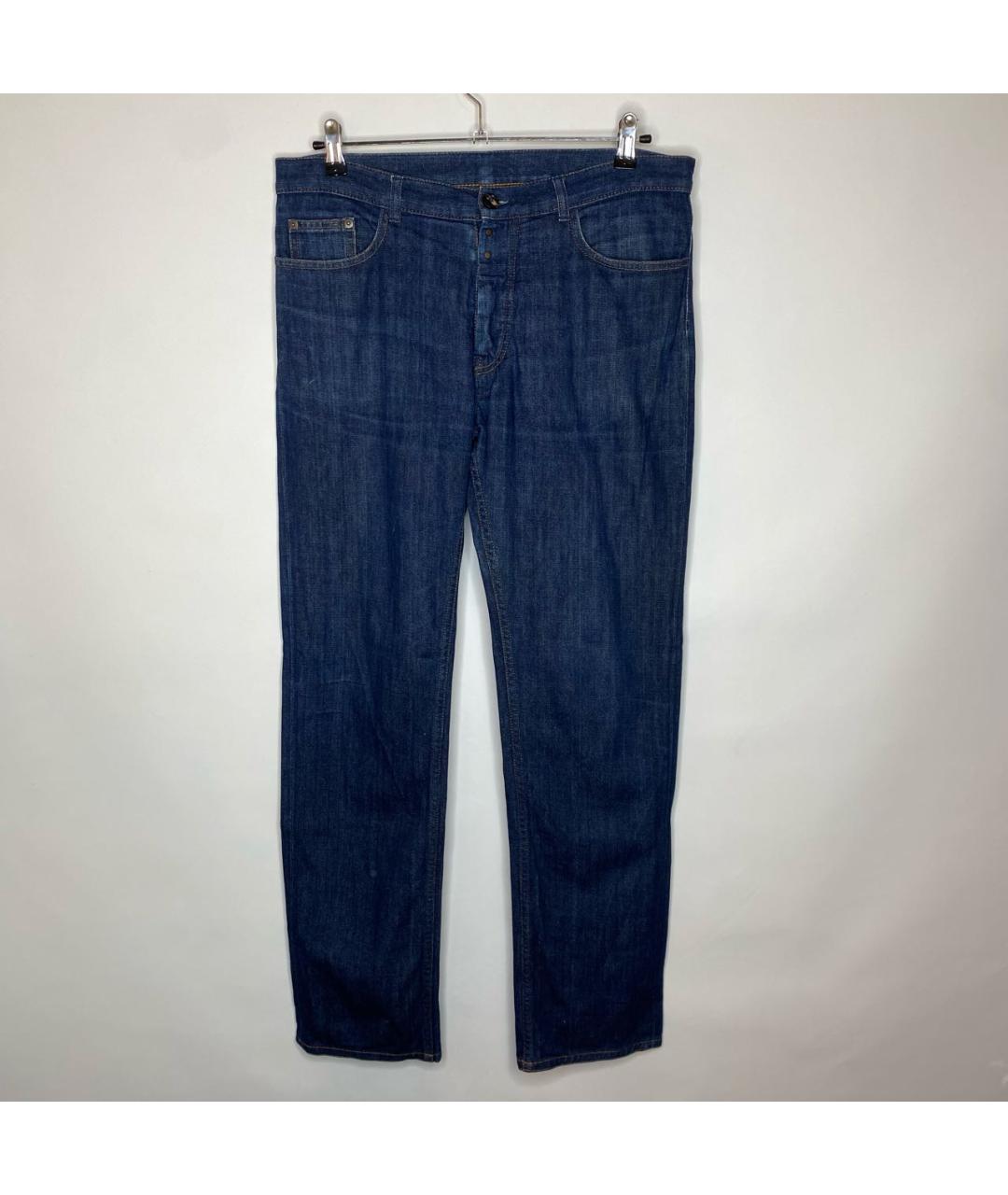 MAISON MARGIELA Темно-синие хлопковые прямые джинсы, фото 7