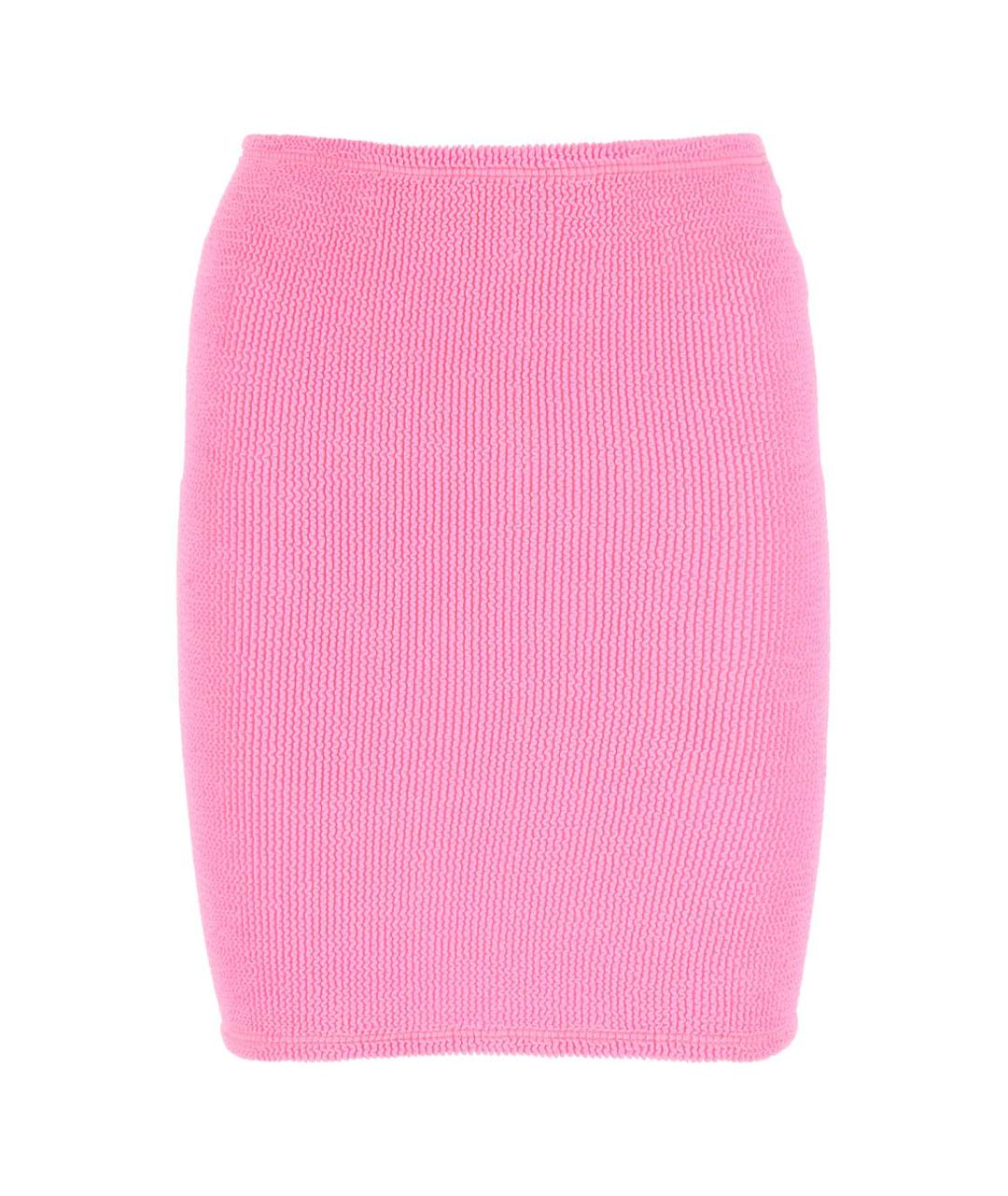 HUNZA G Розовая полиамидовая юбка миди, фото 1