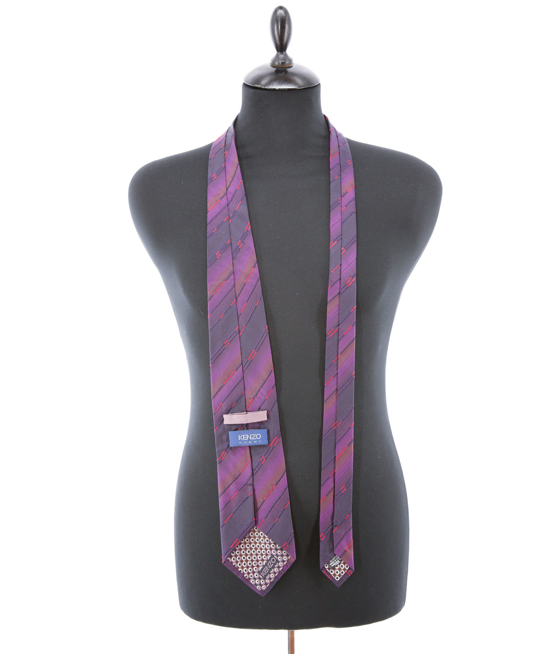 KENZO Фиолетовый шелковый галстук, фото 5