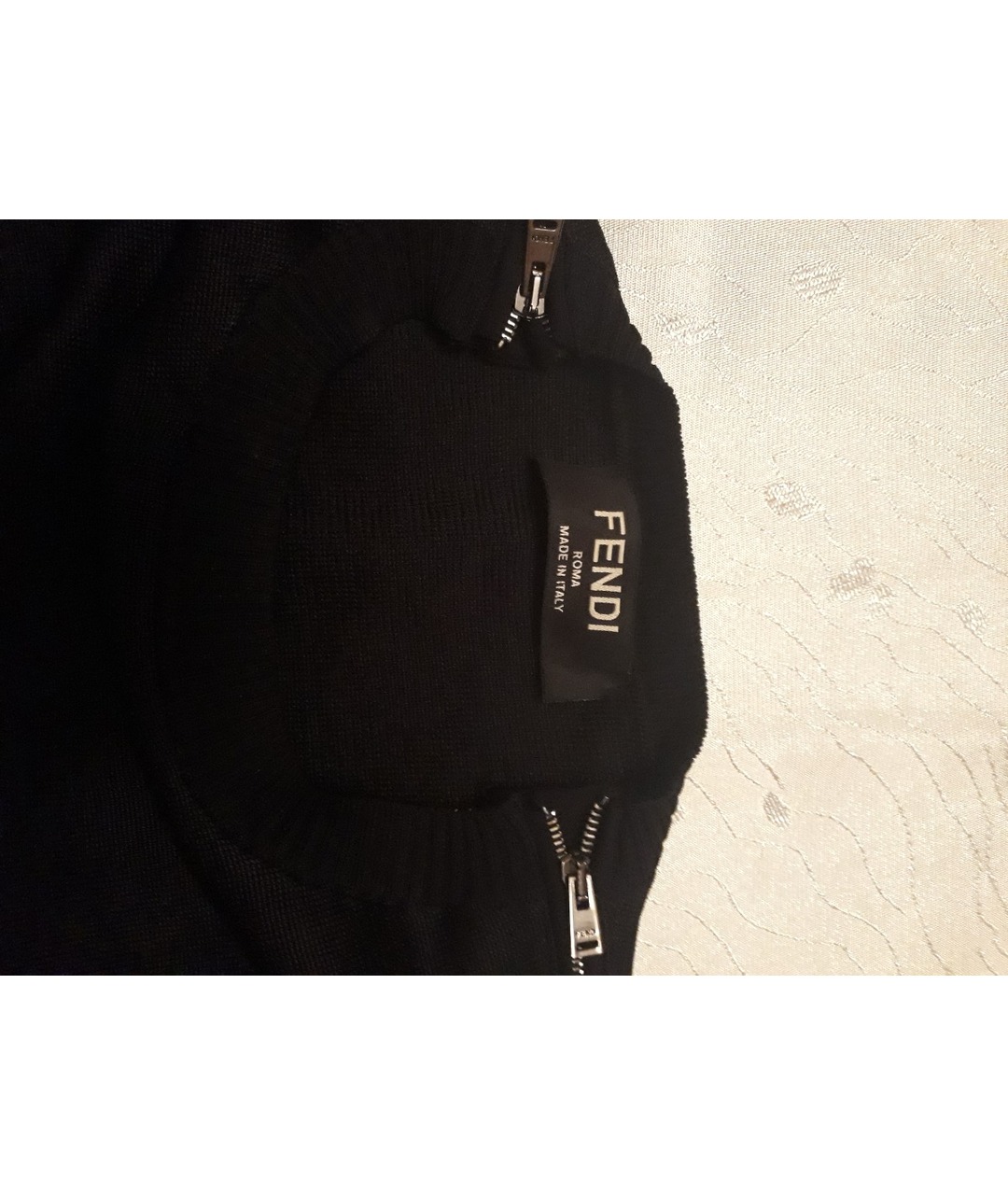 FENDI Черный шелковый джемпер / свитер, фото 3