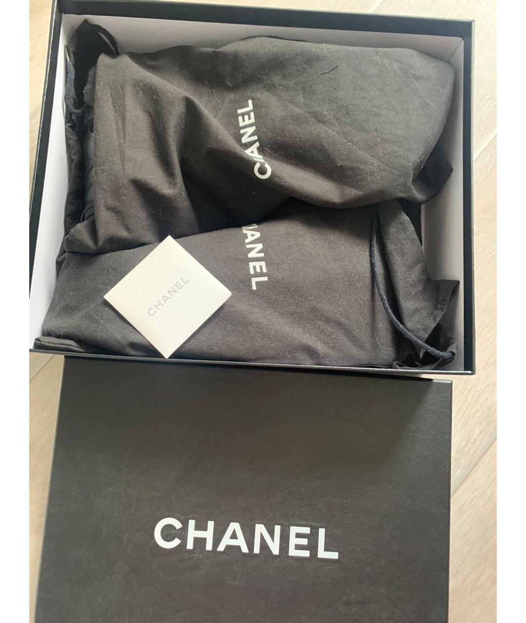 CHANEL PRE-OWNED Черные кожаные ботинки, фото 5