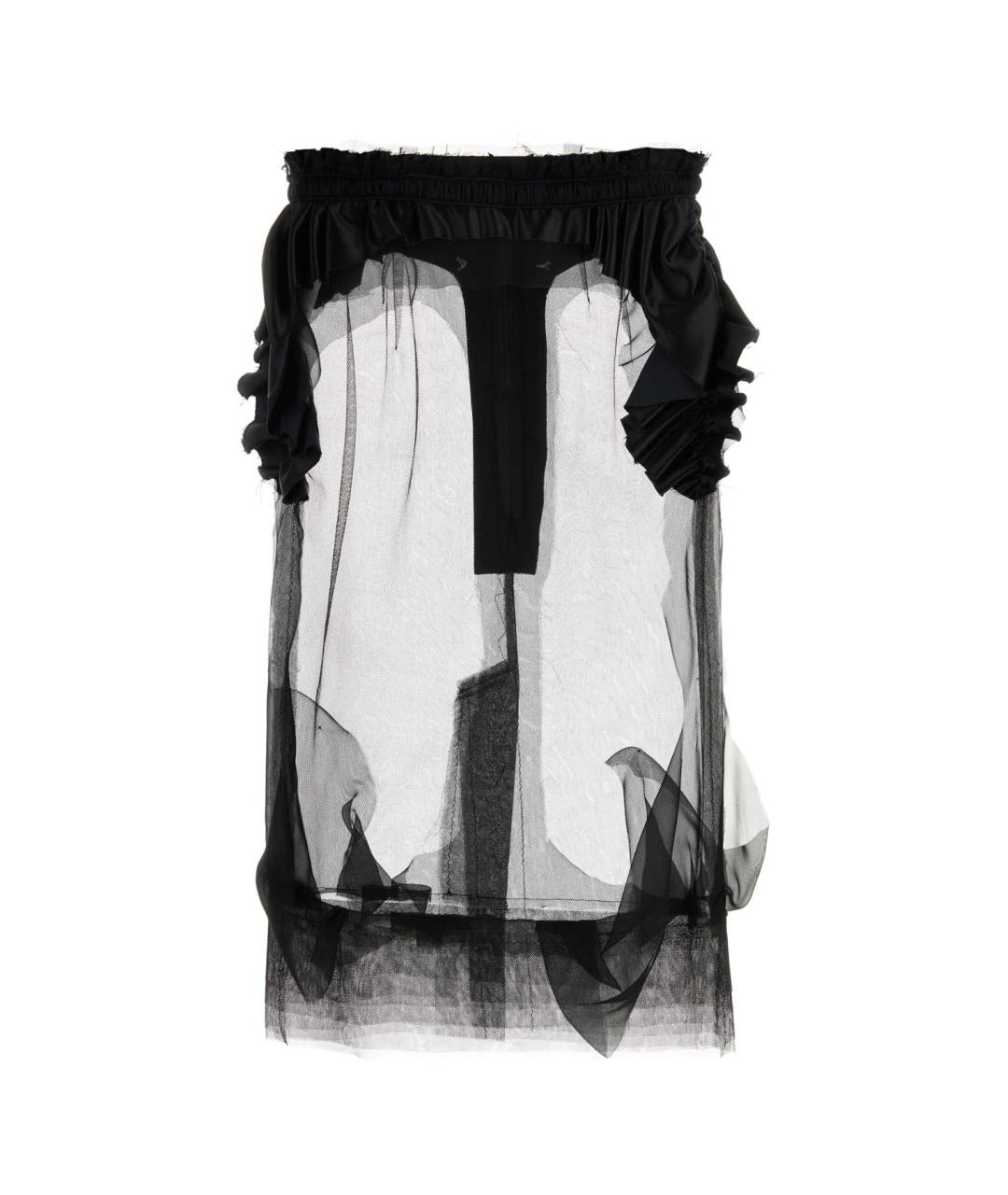 MAISON MARGIELA Черная полиамидовая юбка миди, фото 1