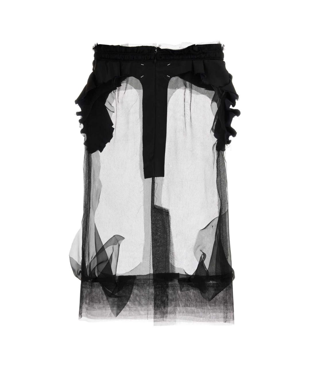 MAISON MARGIELA Черная полиамидовая юбка миди, фото 2