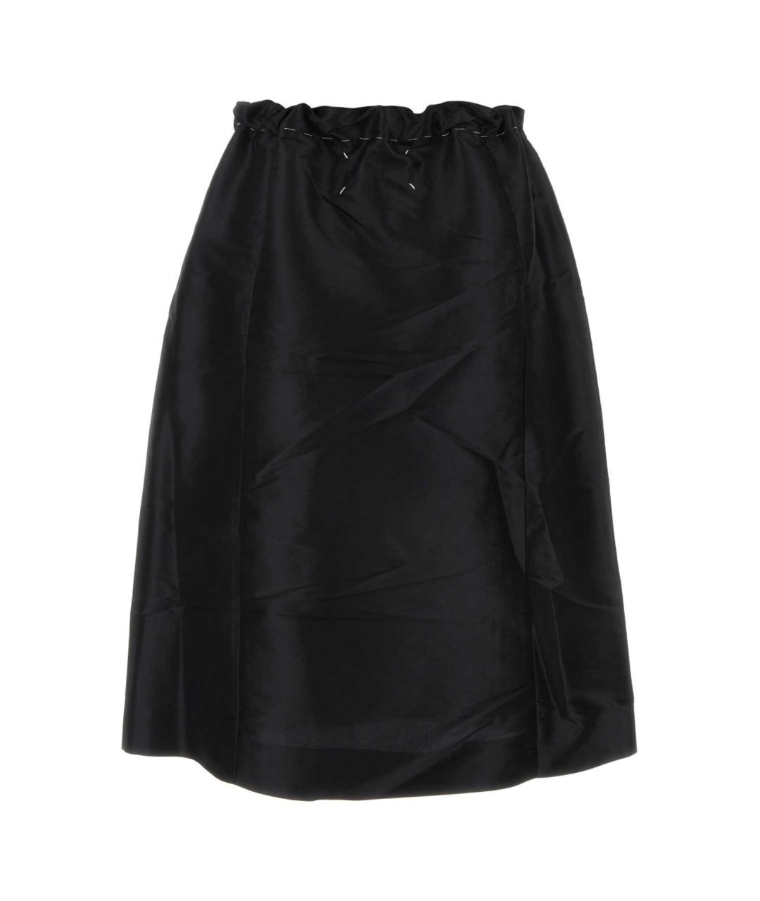 MAISON MARGIELA Черная полиэстеровая юбка миди, фото 2