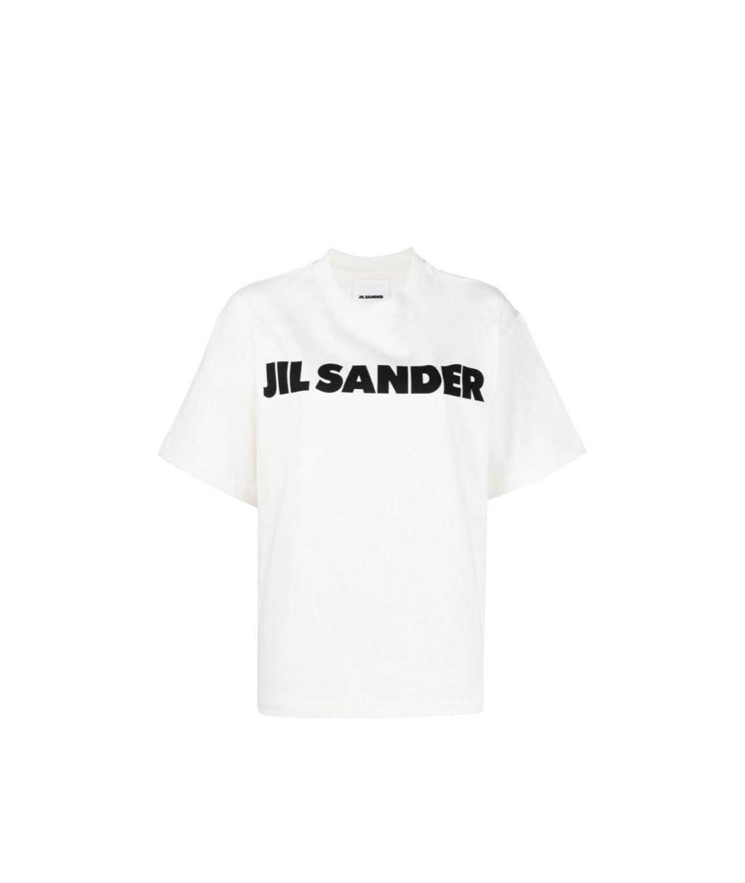 JIL SANDER Белая хлопковая футболка, фото 1