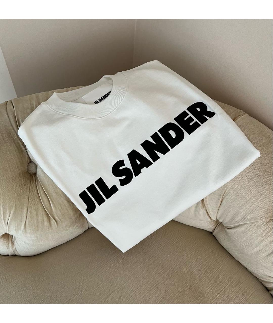 JIL SANDER Белая хлопковая футболка, фото 3