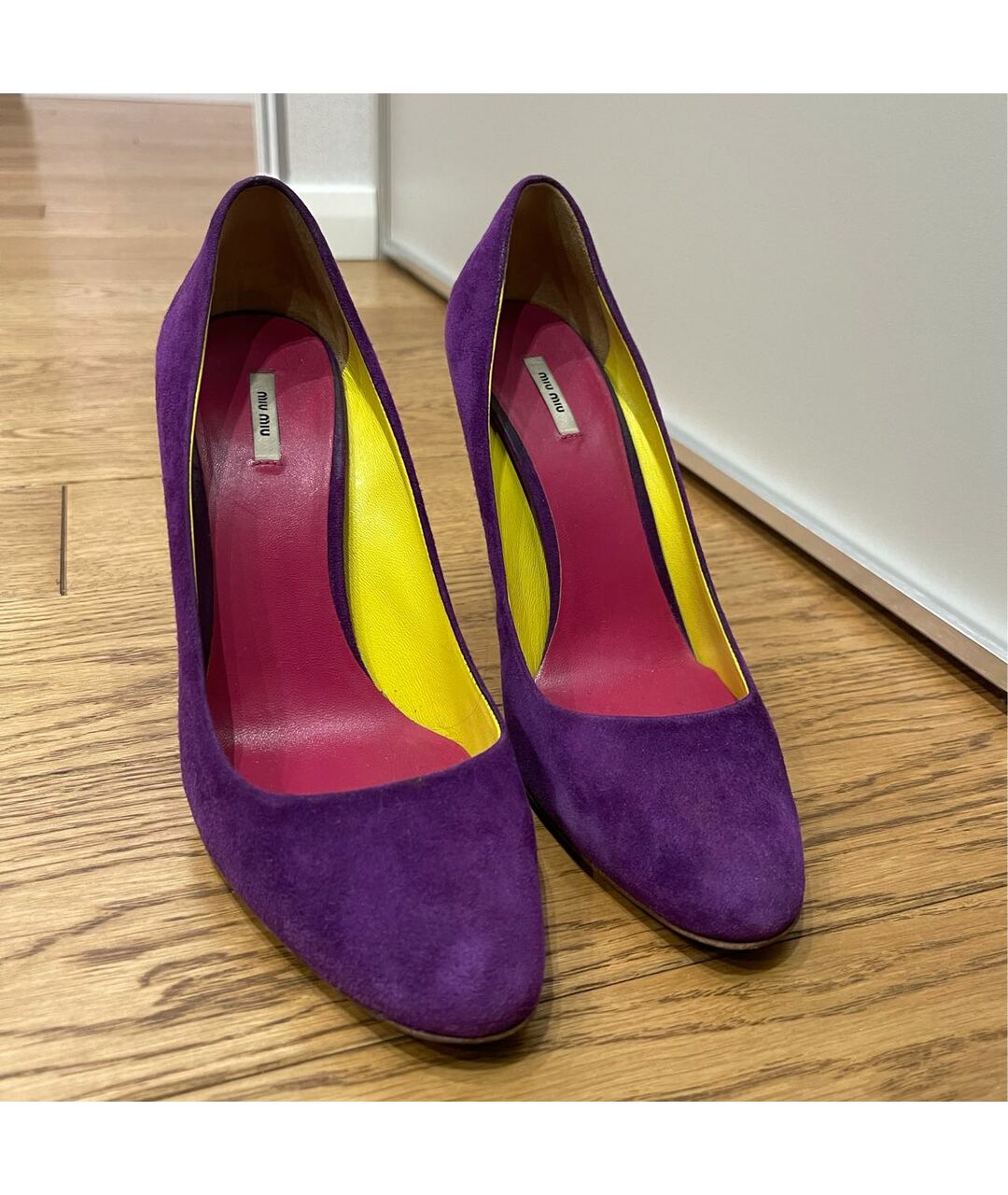 MIU MIU Фиолетовые замшевые туфли, фото 2