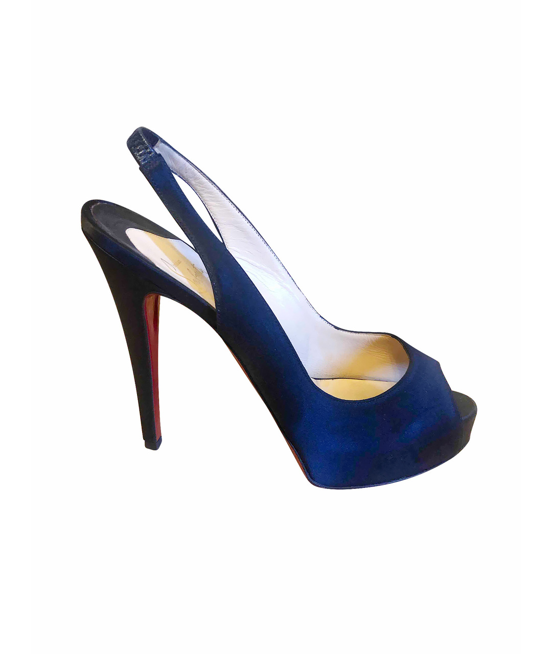 CHRISTIAN LOUBOUTIN Черные текстильные босоножки, фото 1