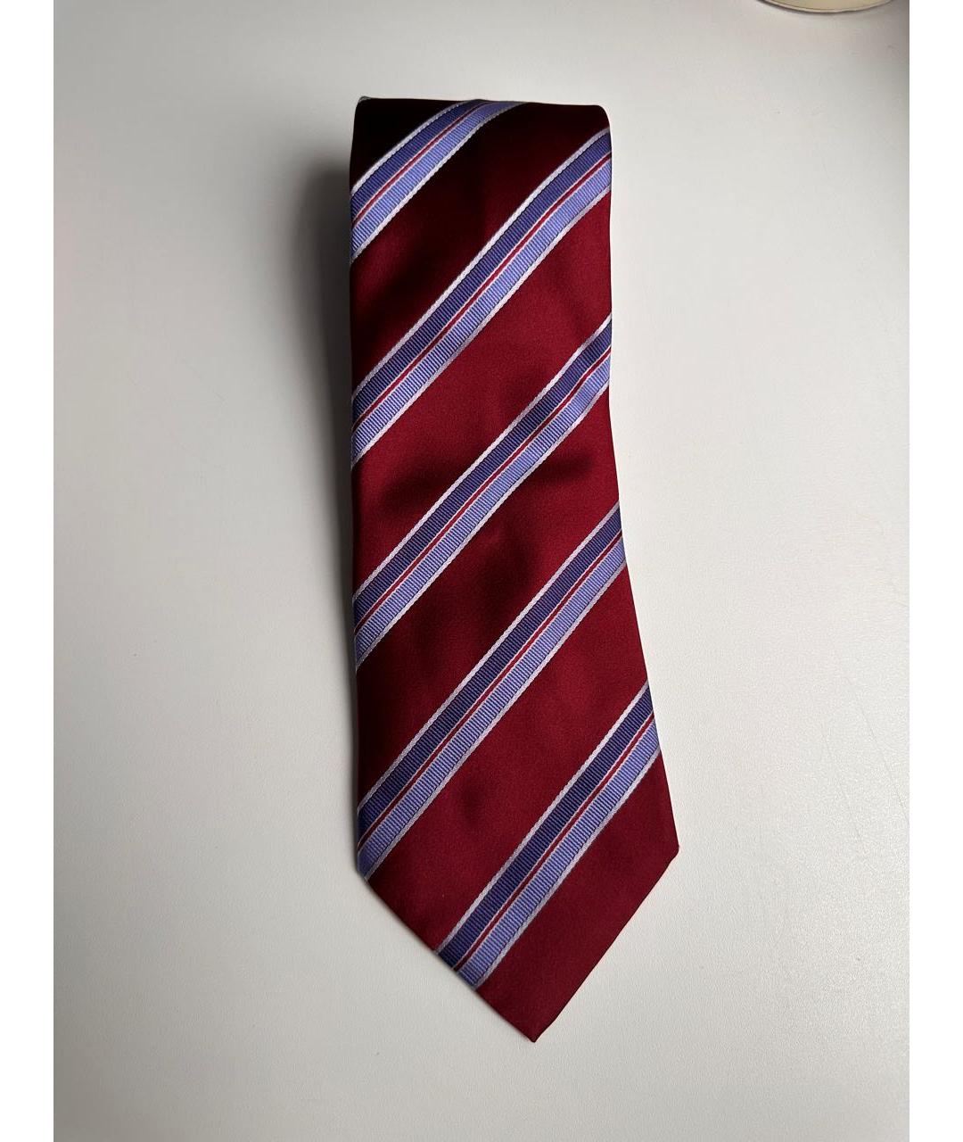 BRIONI Бордовый шелковый галстук, фото 5
