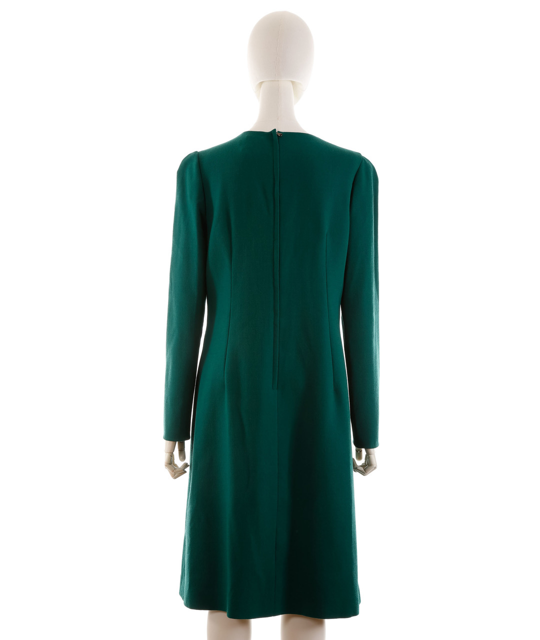DOLCE&GABBANA Зеленые шерстяное повседневное платье, фото 2