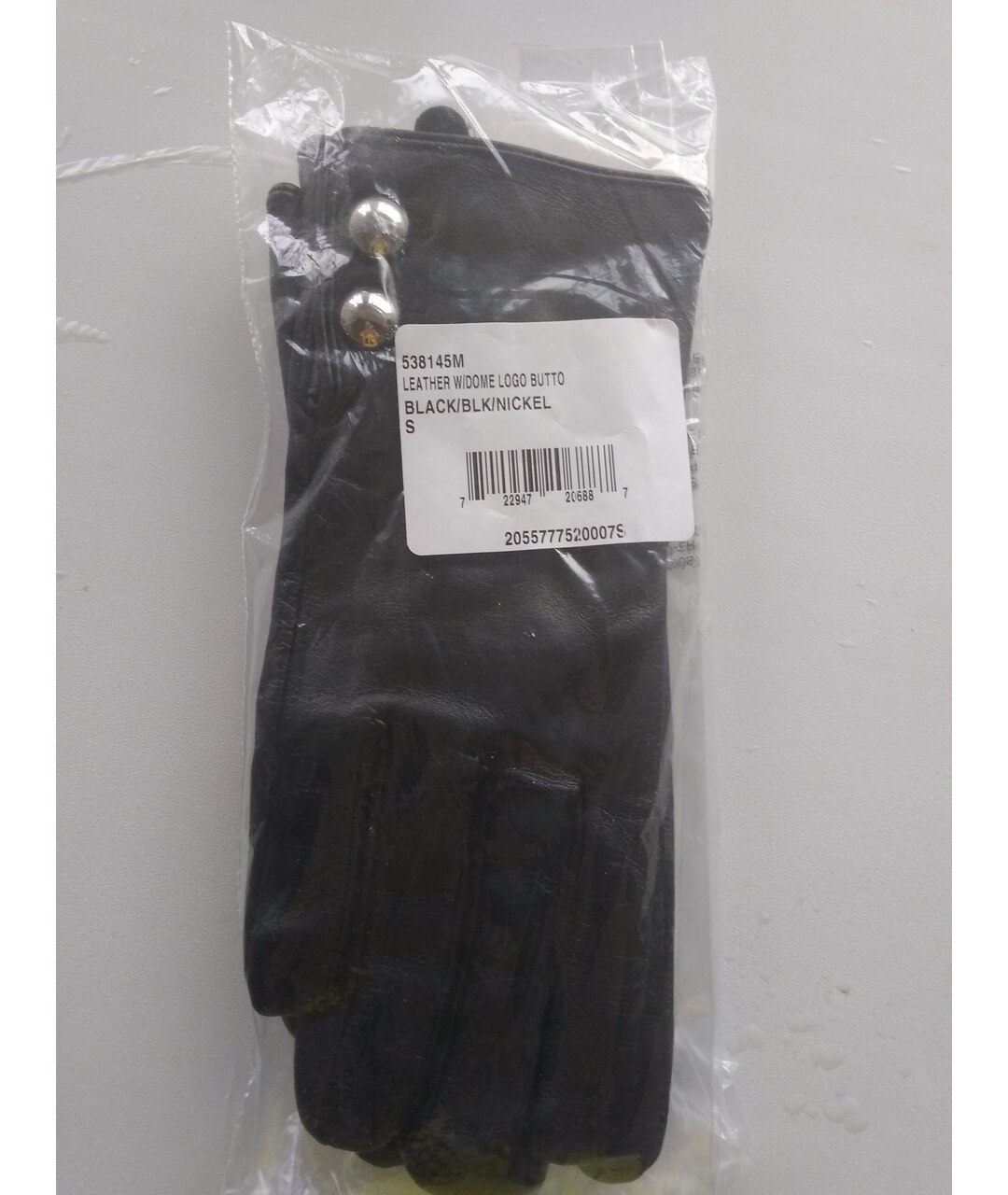 MICHAEL KORS Черные кожаные перчатки, фото 7