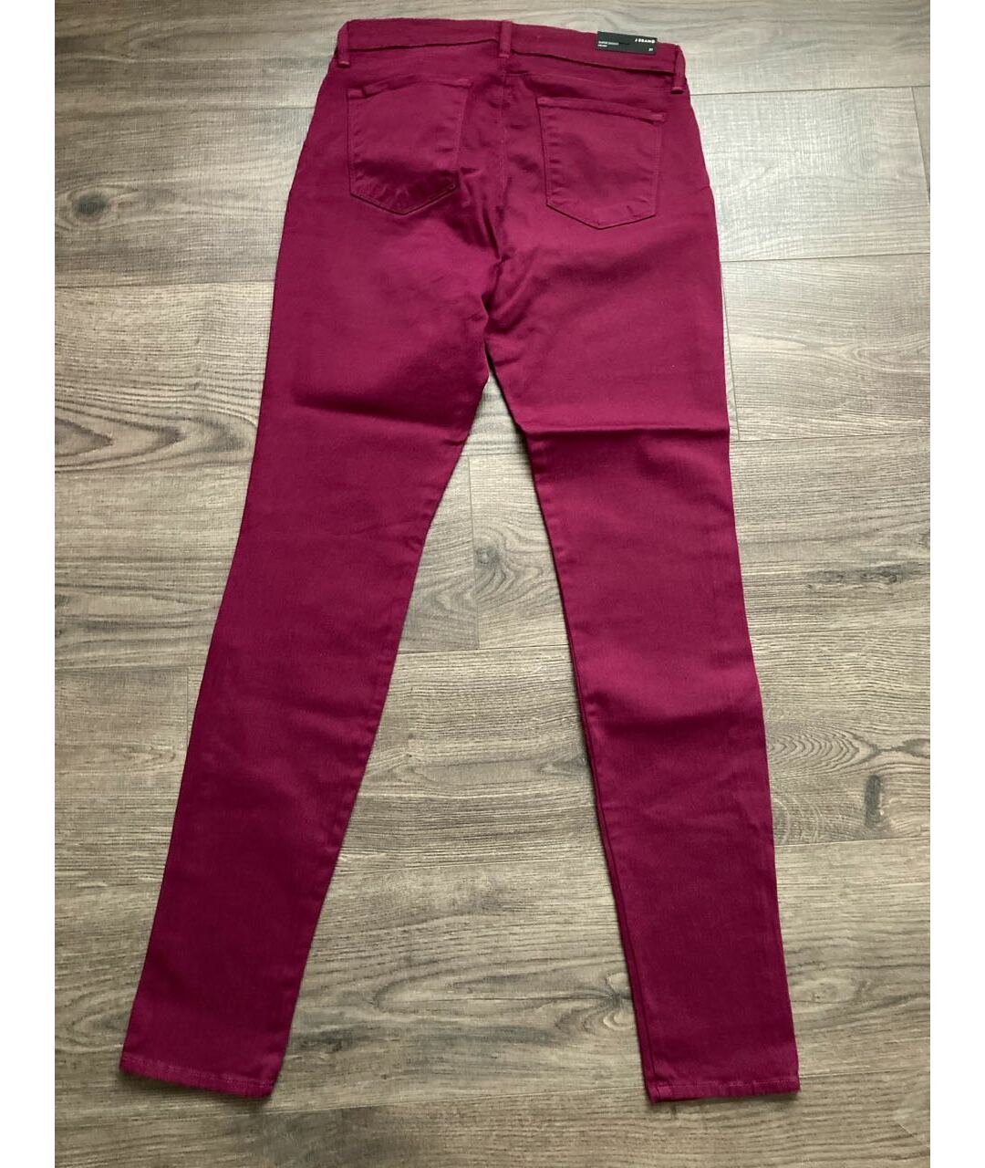 JBRAND Бордовые хлопко-эластановые джинсы слим, фото 5