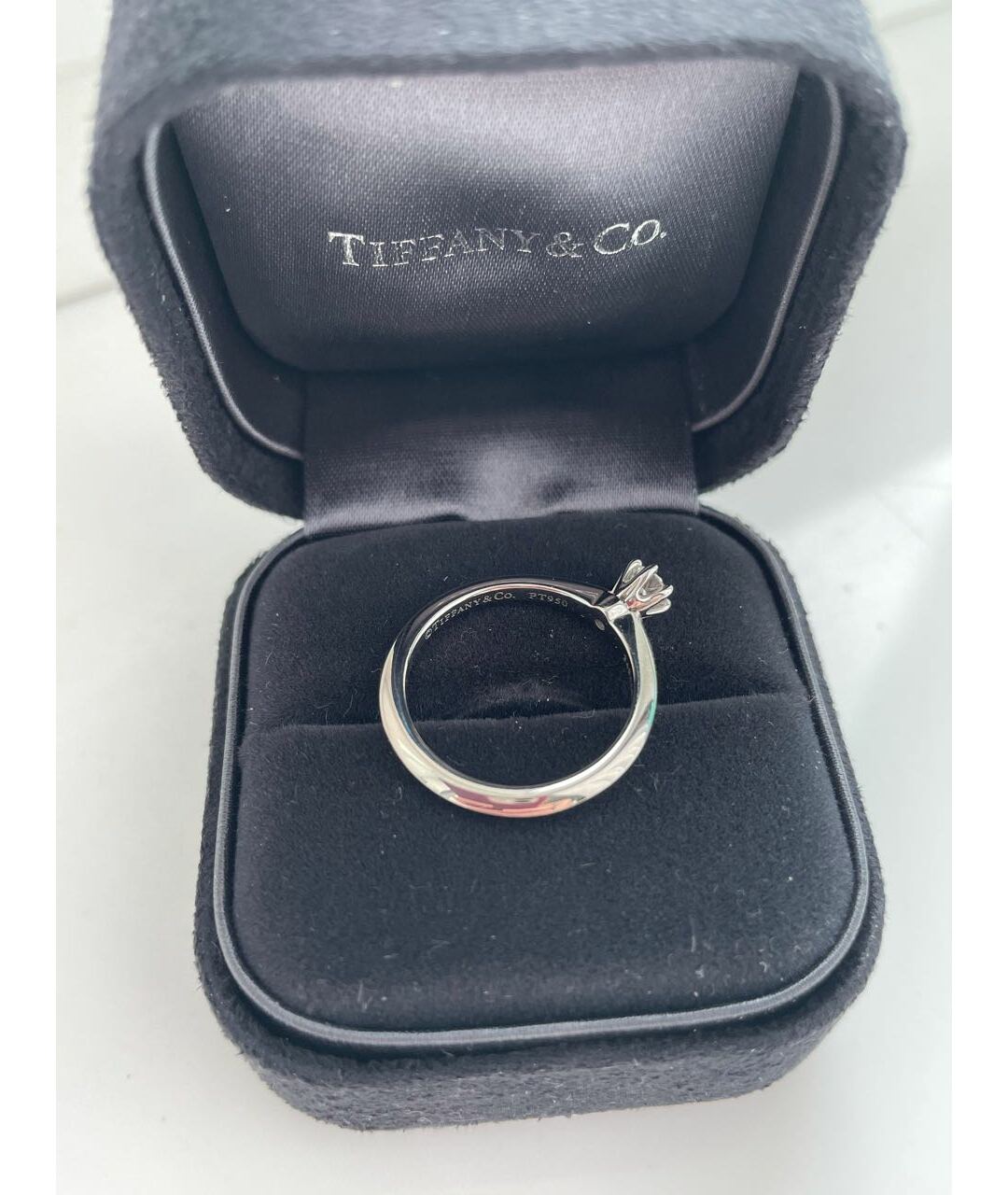 TIFFANY&CO Белое платиновое кольцо, фото 5