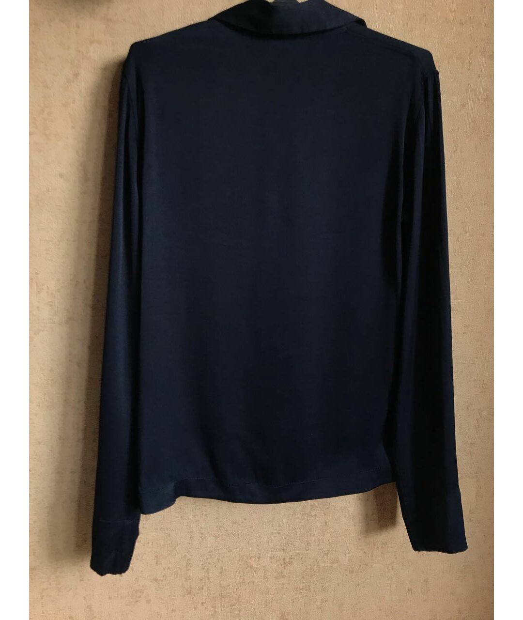CELINE PRE-OWNED Темно-синяя шелковая рубашка, фото 2