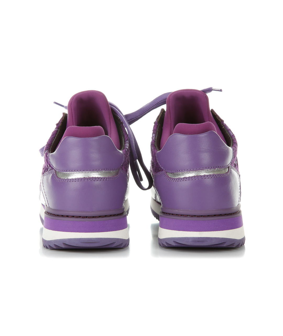 DOLCE&GABBANA Фиолетовые кожаные кроссовки, фото 3