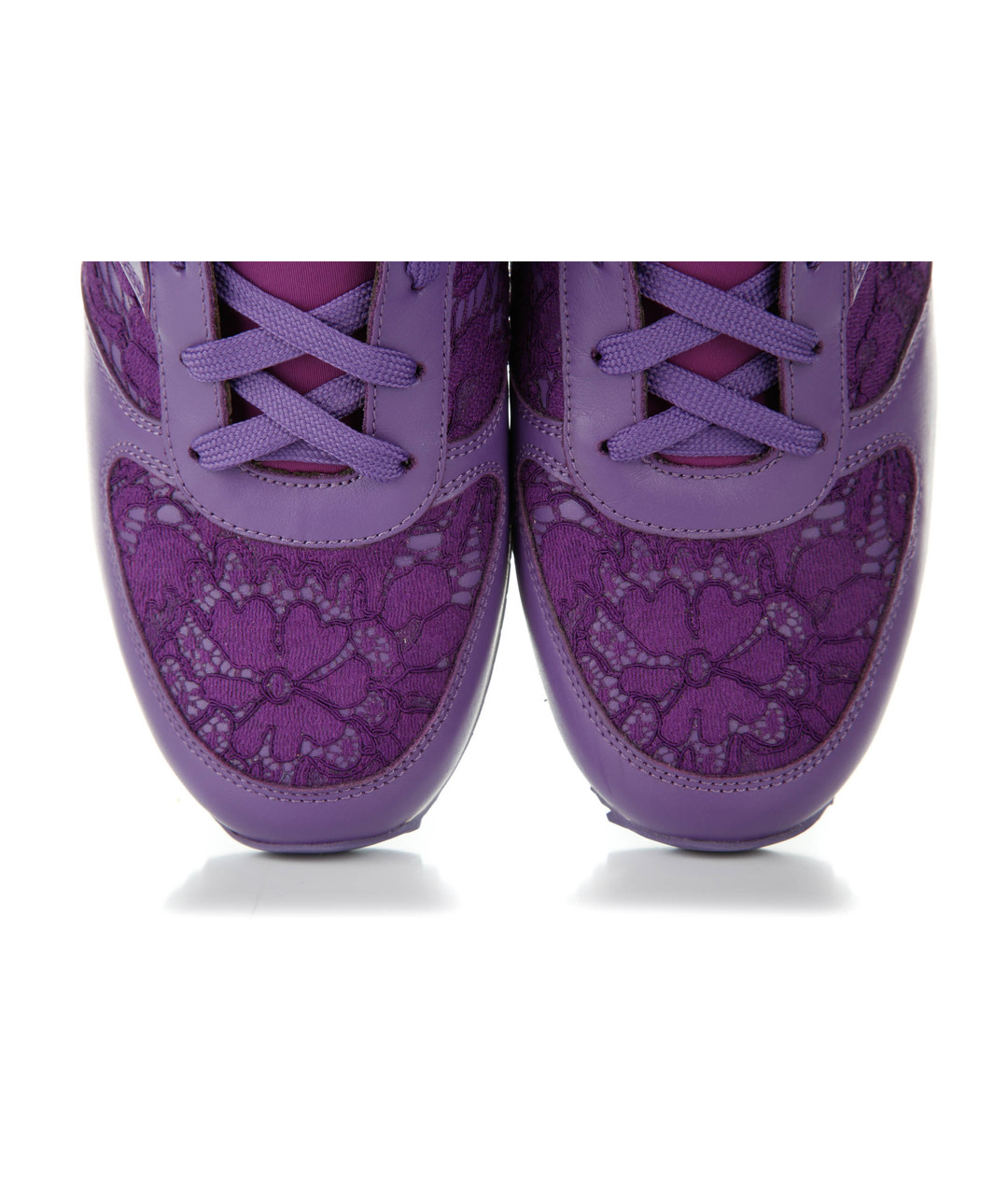 DOLCE&GABBANA Фиолетовые кожаные кроссовки, фото 5