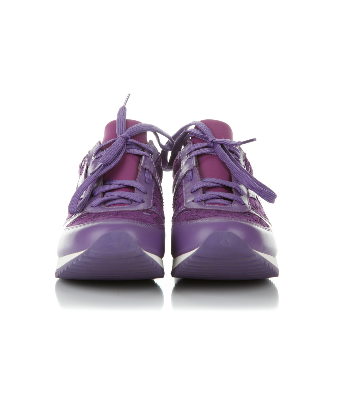 DOLCE&GABBANA Фиолетовые кожаные кроссовки, фото 4