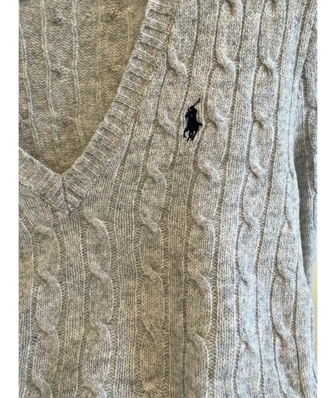 RALPH LAUREN Серый шерстяной джемпер / свитер, фото 4