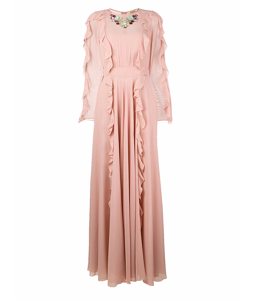 LIU JO Розовое полиэстеровое вечернее платье, фото 6